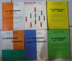 Lot De 6 Livres Documents Mathématiques Maths 1964, 1971. Armand Colin - 12-18 Ans