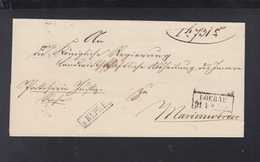 Falthülle Löbau Nach Marienwerder Kastenstempel V. Repke - Lettres & Documents