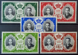 MONACO 1956 - MNH - Wedding Of Prince Rainier And Grace Kelly (full Set) - Neufs