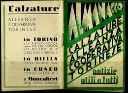 ALMANACCO CALZATURE ALLEANZA COOPERATIVA TORINESE - Grand Format : 1921-40
