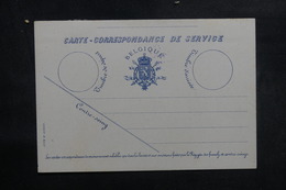 BELGIQUE - Carte Postale De Service En Franchise Non Circulé - L 39082 - Franchigia