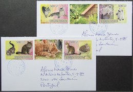 Guine-Bissau - Cover Lot (2) To Portugal Fauna Cat - Domestic Cats