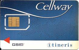 CARTE-PUCE-GSM-ITINERIS-CELLWAY-PUCE E-VISUEL2-Puce Garantie Attachée-TBE - Mobicartes: Móviles/SIM)