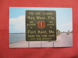 Sign Post  You Are Leaving  Key West  Florida >  -ref    3550 - Key West & The Keys