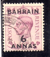 BAHRAIN BAHREIN 1948 1949 KING GEORGE VI 6a USATO USED OBLITERE' - Bahrain (...-1965)