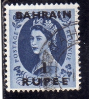 BAHRAIN BAHREIN 1952 1954 QUEEN ELIZABETH II REGINA ELISABETTA 1r USATO USED OBLITERE' - Bahrain (...-1965)