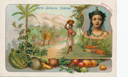 Marquises . Nouka Hiva . Vahiné . Oranges . Domaine Colonial . Chromo - Polynésie Française