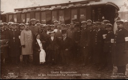 ! Fotokarte, Photo, Adel, Kronprinzessin Cecilie, Vereinslazarettzug, Eisenbahn, Rotes Kreuz, Croix Rouge, Red Cross - Trenes