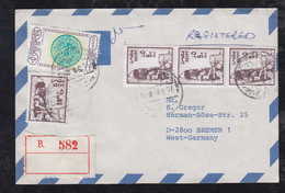 Ägypten Egypt 1981 Registered Airmail Cover ALEXANDRIA To FRANKFURT Germany - Cartas & Documentos