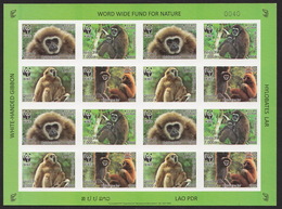 Laos 2008 Mi 2062 - 2065 B WWF B4 Sheet MNH - Laos