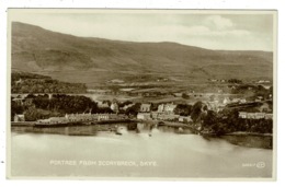 Ref 1316 - Early Postcard - Portree From Scoreybreck - Isle Of Skye - Inverness-shire Scotland - Inverness-shire