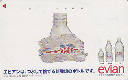 Télécarte JAPON / 110-011 - Boisson - EAU MINERALE  EVIAN FRANCE - Water DRINK Adv. JAPON Phonecard - WASSER - 54 - Alimentation