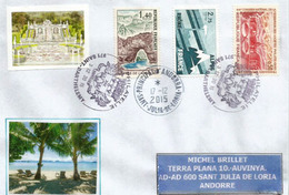 Belle Lettre Saint-Barthélemy (Antilles Françaises).Guadeloupe, Adressée Andorra 2015, Avec Timbre à Date Arrivée - Covers & Documents