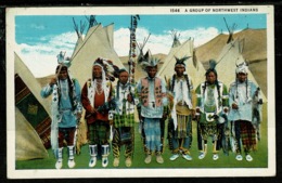 Ref 1317 - Ethnic Postcard - A Group Of Northwest Indians - USA Or Canada - America