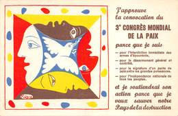 PICASSO - J'approuve La Convocation Du 3e CONGRES MONDIAL DE LA PAIX Parce Que Je Suis..... - Picasso