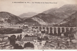 06 L'Escarene. Le Viaduc Et La Gare - L'Escarène