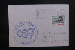 MONACO - Cachet D'escale Du Bateau " Goldeneye " Sur Enveloppe Pour Vannes En 1995 - L 39334 - Briefe U. Dokumente