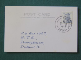 Ireland 1984 Postcard To Dublin - Castle Tower - Briefe U. Dokumente