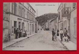 52 Chevillon 1914 Chevillon Grande Rue Avec Facteur TB Animée éditeur Aug Jacquot IPM Paris Dos Scanné - Chevillon