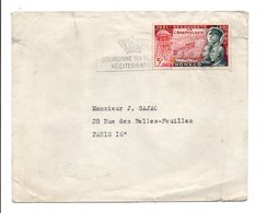 MONACO SEUL SUR LETTRE POUR LA FRANCE 1956 - Briefe U. Dokumente