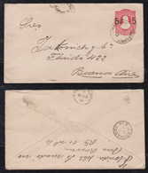 Argentina 1891 Stationery Envelope 5c Overprint CHASCOMUS To BUENOS AIRES - Storia Postale