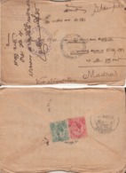 1917 Penang  Madras Censored Cover To India  # 21282  D  Inde  Indien - Penang