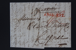 Great Brittain, Letter 1832 London -> Cognac France ANGL.EST. In Red - ...-1840 Voorlopers