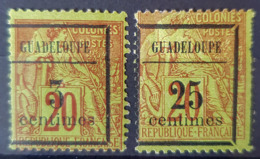 GUADELOUPE - MLH - YT 3, 5 - Overprint - Unused Stamps