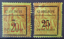 GUADELOUPE - MLH - YT 3, 5 - Overprint - Neufs