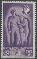 1946 CORPO POLACCO SOCCORSO DI GUERRA 5 LIRE MNH ** - RA31-7 - 1946-47 Période Corpo Polacco