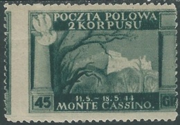 1946 CORPO POLACCO VITTORIE IN ITALIA 45 G MH * - RA31-7 - 1946-47 Período Del Corpo Polacco