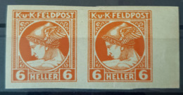 AUSTRIA - MNH - ANK 50 - 6h - KuK Feldpost Zeitungsmarke / PAIR! - Ungebraucht