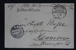 Deutschland  DSWA Feldpost Karte WARMBAD To Hannover  2-6-1900 - África Del Sudoeste Alemana