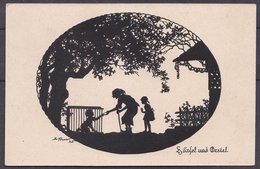 ELSBETH  FORCK  , JENA ,  HANSEL UND  GRETEL  ,  OLD  POSTCARD - Märchen, Sagen & Legenden