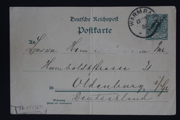 Deutschland  DSWA Postkarte P13 Warmbad -> Oldenburg 13-11-1900 Folded - Deutsch-Südwestafrika