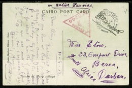 Ref 1320 - 1918 WWI Egypt Military Censored Postcard - GB BAPO Z - Base Army Post Office Z (2) - 1915-1921 Britischer Schutzstaat