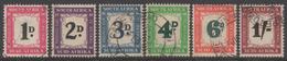 South Africa - 1950-58 Postage Due Set (o) # SG D39-D44 - Portomarken