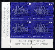 CROATIA 2000 Archdeacon Thomas Block Pf 4 MNH / **.  Michel 554 - Croatie