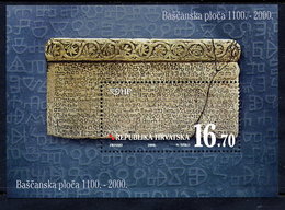 CROATIA 2000 Baska Tablet Block MNH / **.  Michel Block 17 - Croazia