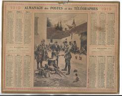 CALENDRIER De 1919 - Format 26.5 X 21 Cm - 1 Feuillet Au Verso De La Gironde - Groot Formaat: 1901-20