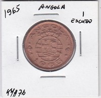 PORTUGUESE ANGOLA COIN - 1 ESCUDO 1965 - Angola