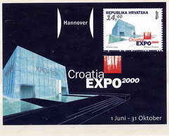 CROATIA 2000 World Exhibition EXPO 2000 Block MNH / **.  Michel Block 16 - Croazia