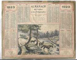 CALENDRIER De 1923 - Format 26.5 X 21 Cm - 2 Feuillets Au Verso De L'YONNE - Grand Format : 1921-40