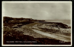 Ref 1321 - Real Photo Postcard - The Shore From The Golf Links - Castletown Isle Of Man - Insel Man