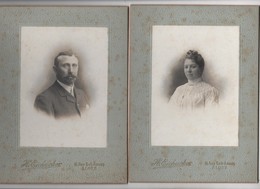 Photo Originale XIXème Couple Famille Albert Bertrand  Par Eichacker ALGER - Anciennes (Av. 1900)