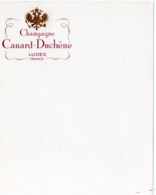 LOT DE 5 MENUS ILLUSTRES " CHAMPAGNE CANARD - DUCHENE- LUDES - Menu