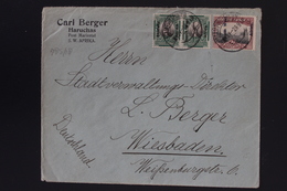 South West Africa Cover Stamprietfontein To Wiesbaden, 30-11-28 Pair 1/2 D - South West Africa (1923-1990)