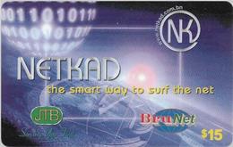 Brunei - BruNet - NETKAD (Blue) The Smart Way To Net, Prepaid 15$, Used - Brunei