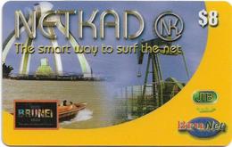 Brunei - BruNet - NETKAD (Boat) The Smart Way To Net, Prepaid 8$, Used - Brunei