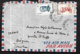 Madagascar Lettre Par Avion Du 25 10 1950 De  Tananarive Pour  Avignon - Briefe U. Dokumente